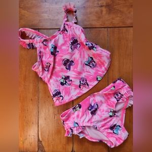 Toddler Disney Tie Dye Minnie Mouse Swim Suit Size 18 months